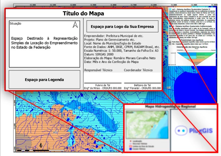 Exemplo - Mapa - Documento Cartográfico - PlugGIS - Selo