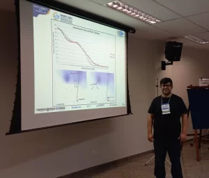 Romário Moraes palestrante em um mini curso durante o CBMET 2024 (XXIII Congresso Brasileiro de Meteorologia)